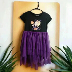 JoJo Siwa Girls XL 14-16 FaBOOlous Tutu Dress Halloween Black Purple Large